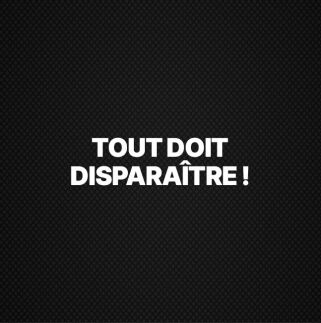 Outlet Tout doit disparaître !