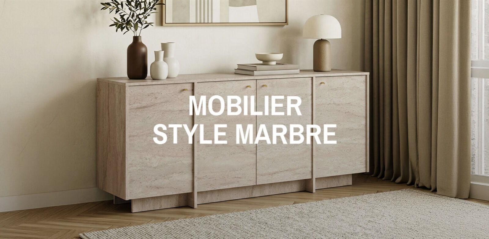 Mobilier style marbre