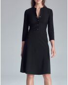 Robe Alice  col boutons noire