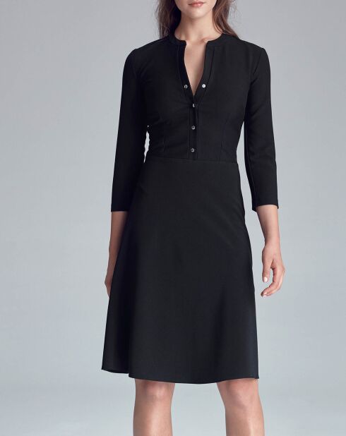 Robe Alice  col boutons noire