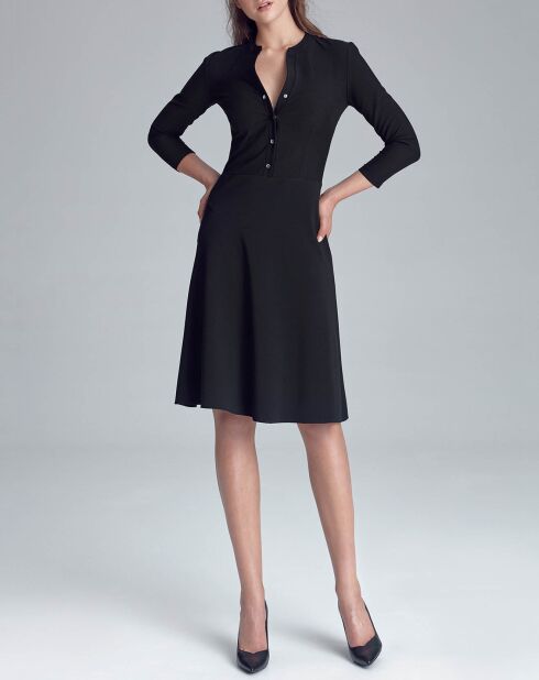 Robe Alice  col boutons noire