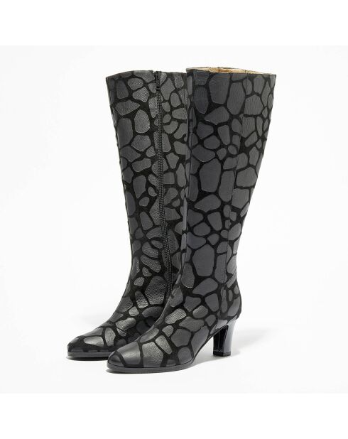 Bottes en Cuir Bota noires - Talon 6 cm