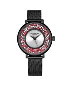Montre Femme en Acier Quartz Symphony noire