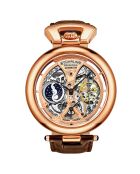 Montre Homme Automatique  Legacy en Cuir marron/rose