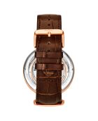 Montre Homme Automatique  Legacy en Cuir marron/rose