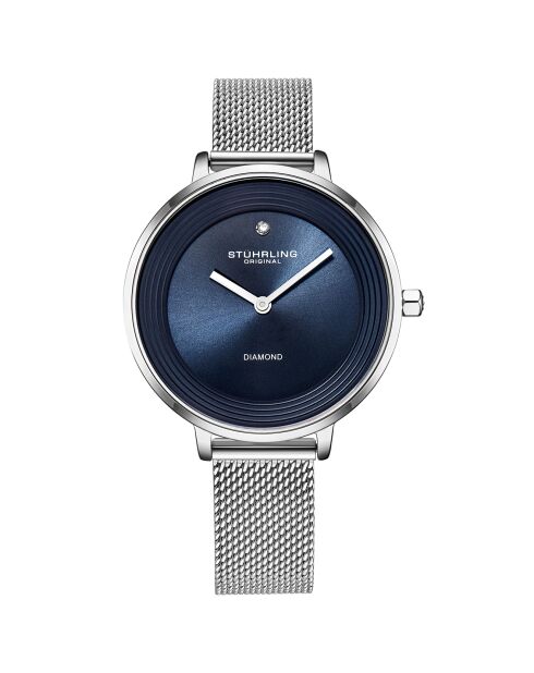 Montre Femme en Acier Quartz Symphony  argenté/bleu
