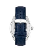 Montre Homme en Cuir Quartz Symphony bleue