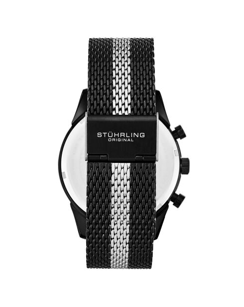 Montre Homme en Acier Quartz Chronographe Monaco argenté/noir