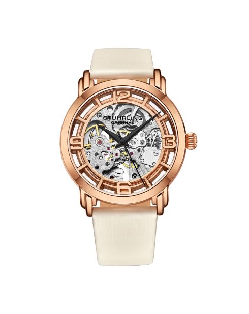 Montre Femme en Cuir Automatique Legacy blanche