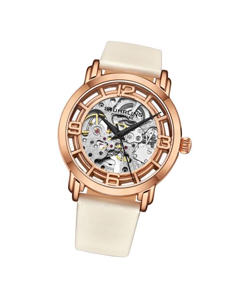 Montre Femme en Cuir Automatique Legacy blanche