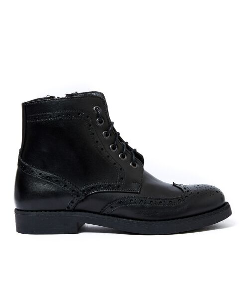 Boots en Cuir Daniella noires