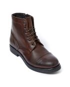 Boots en Cuir Daniella marron foncé