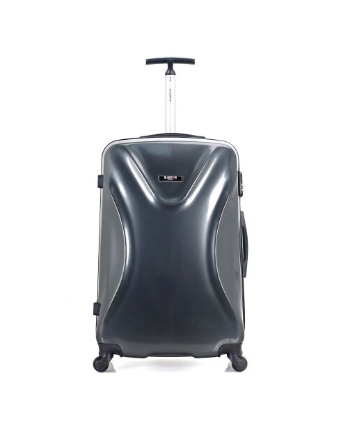 Valise Moyen Séjour 4 roues Dallas 65 cm gris foncé