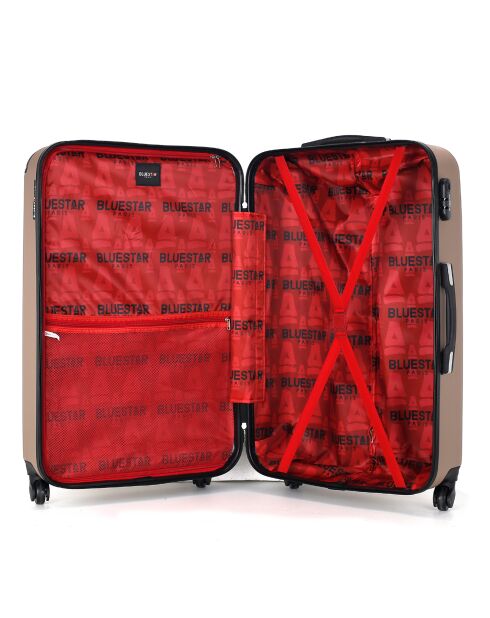 Mittelgroßer Reisekoffer Opera mit 4 Einzelrollen, 65 cm, beige