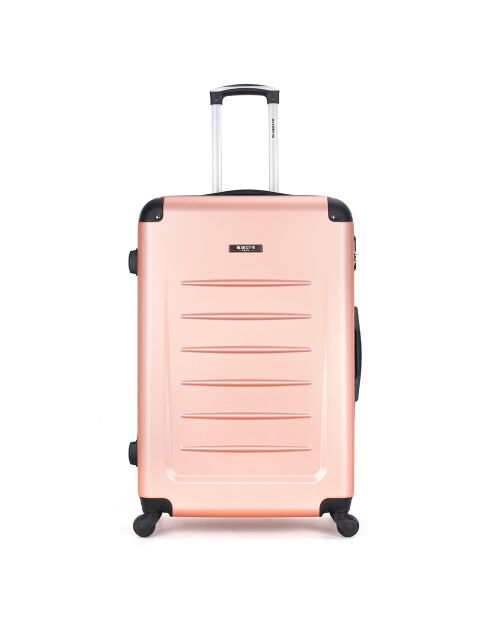 Mittelgroßer Reisekoffer Opera mit 4 Einzelrollen, 65 cm, roségold