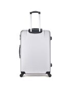 Valise Moyen Séjour 4 roues simples Opéra 65 cm argentée