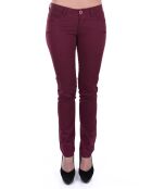 Pantalon slim bordeaux