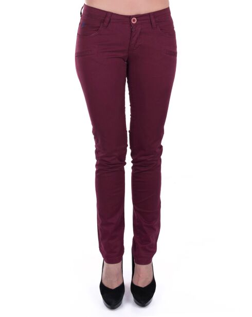 Pantalon slim bordeaux