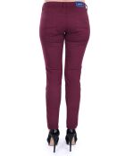 Pantalon slim bordeaux