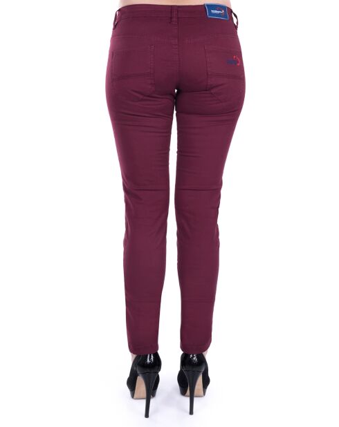 Pantalon slim bordeaux