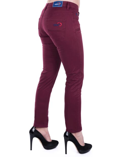 Pantalon slim bordeaux