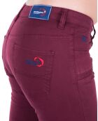 Pantalon slim bordeaux