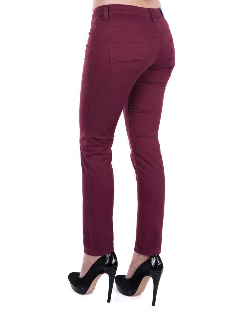 Pantalon slim bordeaux