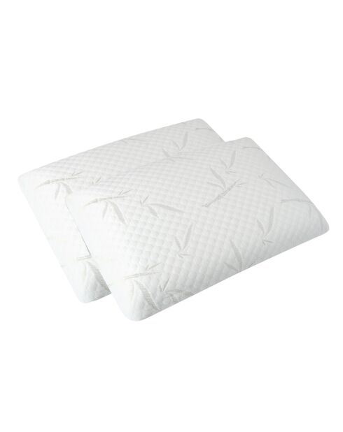 4 weiße Memory-Kissen aus MDF, 40 x 60 cm