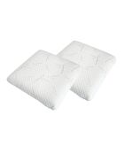 2 Oreillers à mémoire de forme blancs - 60x60 cm