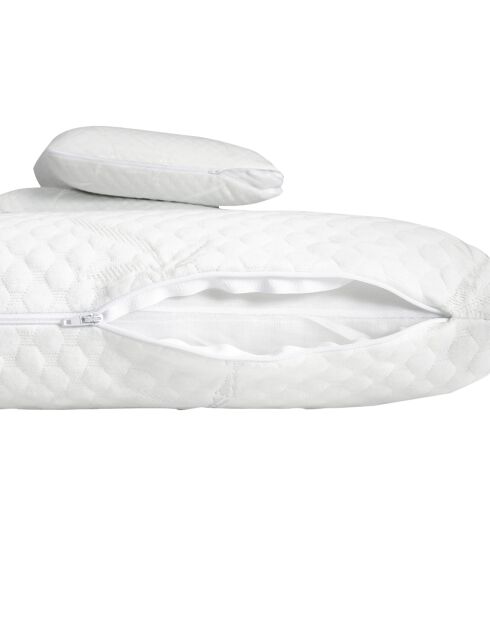 4 Oreillers à mémoire de forme MDF blancs - 60x60 cm