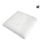 2 Oreillers à mémoire de forme blancs - 60x60 cm