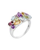 Tutti Frutti witgouden ring