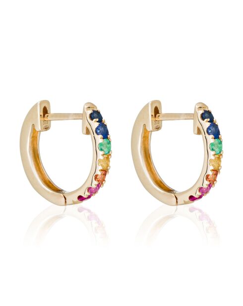 Boucles d'oreilles Colorful Love or jaune