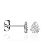 Orecchini Raindrop in oro bianco 0,08 ct con diamanti