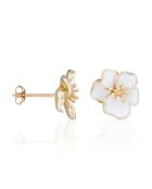 Boucles d'oreilles Orchidée or jaune