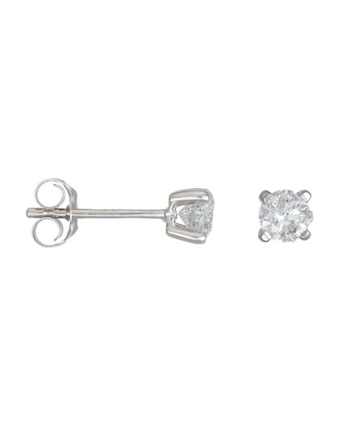 Boucles d'oreilles Single Diamants 0.40 ct or blanc