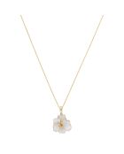 Pendentif Orchidée or jaune