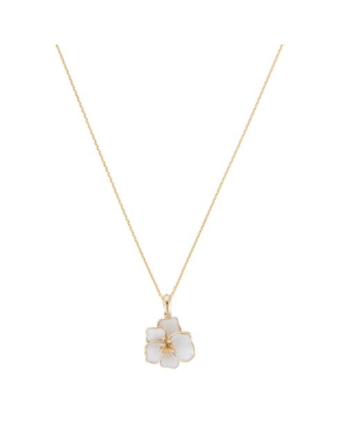 Pendentif Orchidée or jaune