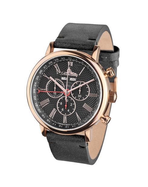 Montre Homme en Cuir Burbank noire