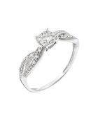 Bague Bel Eclat Diamants 0.20 ct or blanc