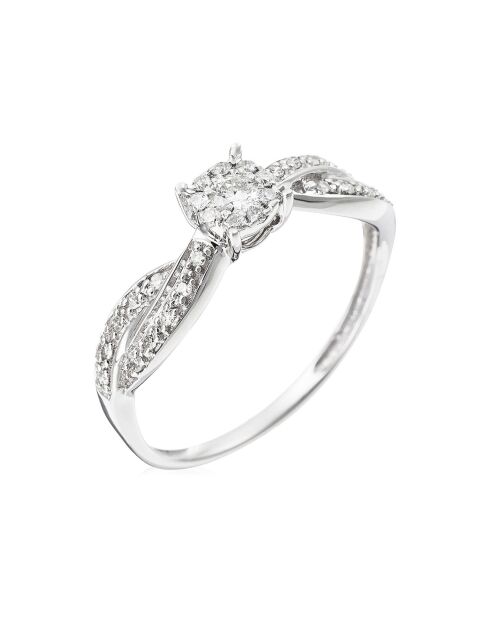 Bague Bel Eclat Diamants 0.20 ct or blanc