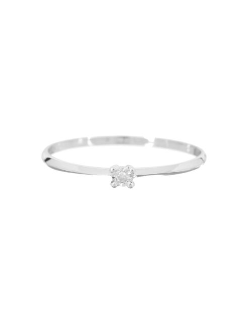 Bague Pure Diamant 0.01 ct or blanc