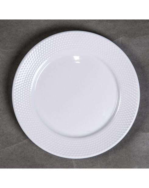 Set de vajilla Serenity de porcelana blanca - 18 piezas