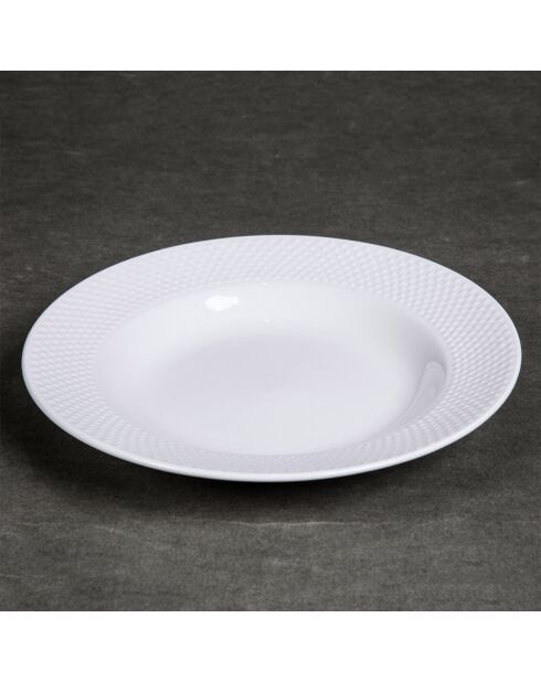 Set de vajilla Serenity de porcelana blanca - 18 piezas