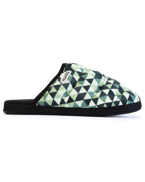 Chaussons Triangle imprimés vert/blanc