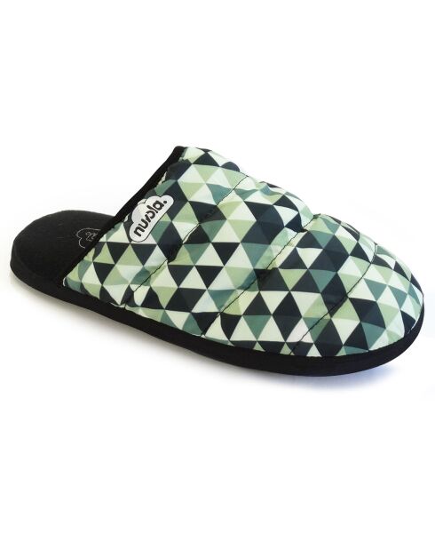 Chaussons Triangle imprimés vert/blanc