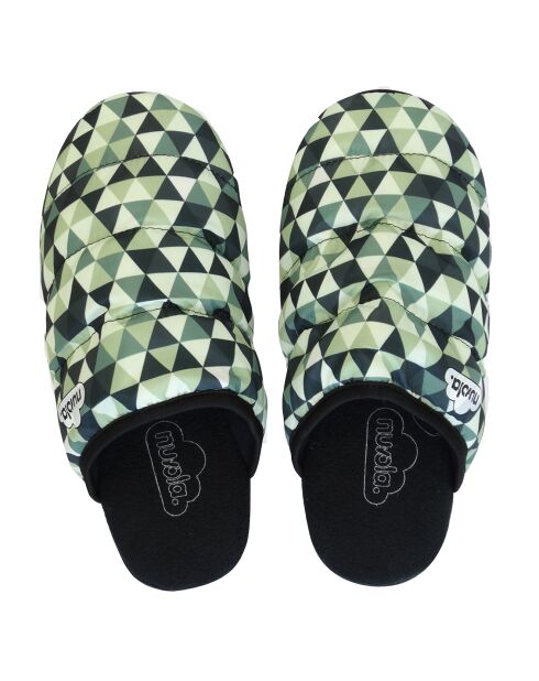 Chaussons Triangle imprimés vert/blanc