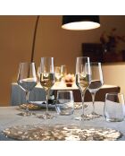 6 Flûtes à champagne Electra transparentes - 23 cl