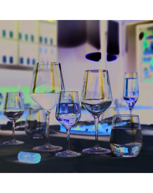 6 Flûtes à champagne Electra transparentes - 23 cl
