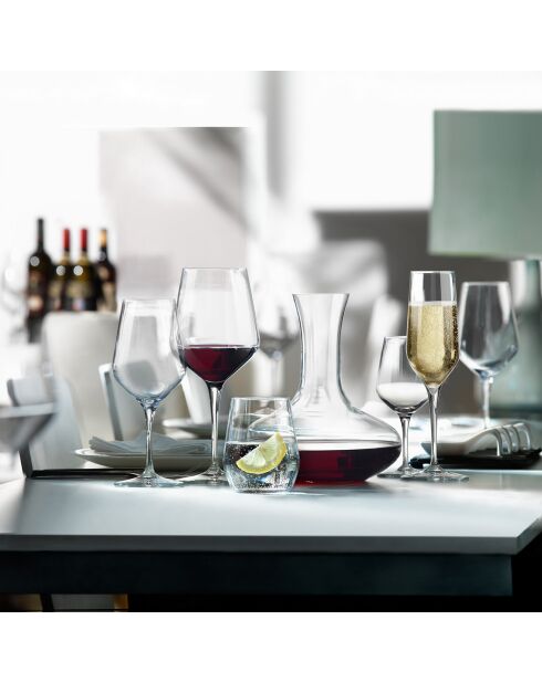 6 Verres à vin Electra transparents - 35 cl